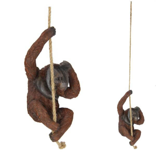Orangutan Hanging On Rope - 26cm