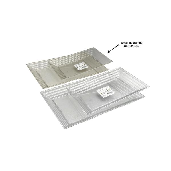 Small Rectangle Glitter Reusable Serving Tray - 33cm x 23cm