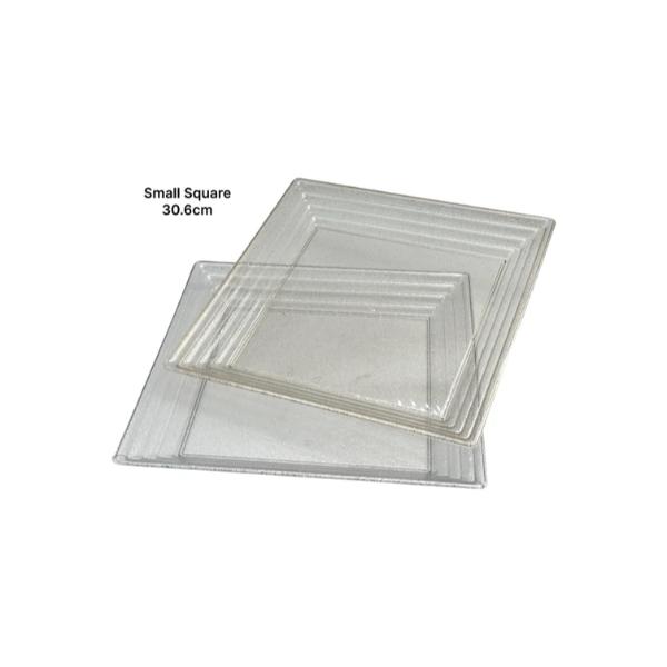 Small Square Glitter Reusable Serving Tray - 30cm