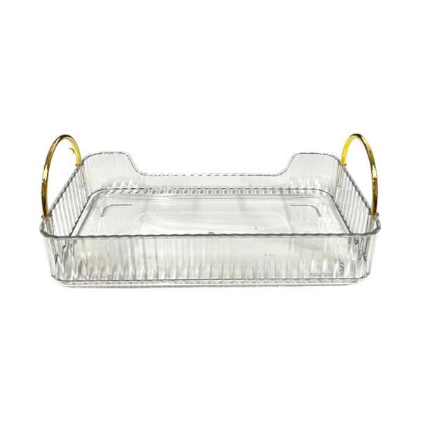 Acrylic Tray With Gold Handles