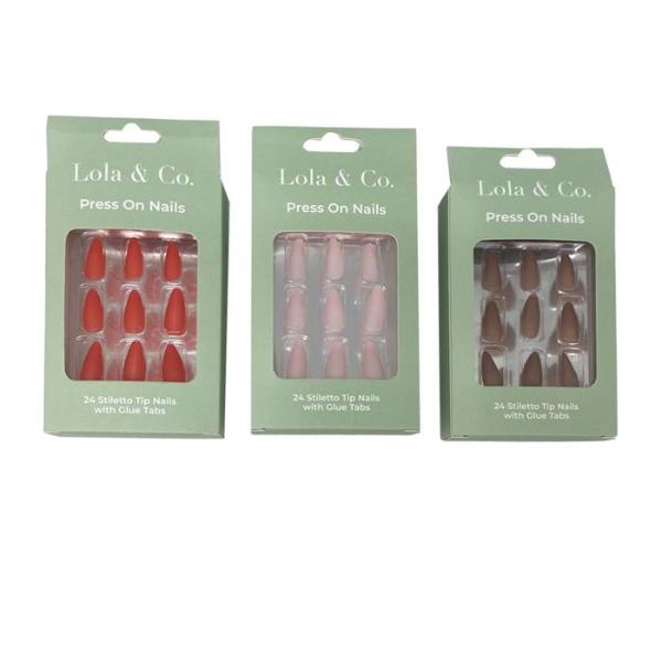 24 Pack Stiletto Press On Nails