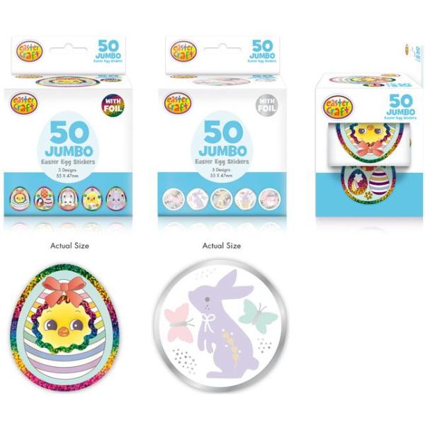 50 Pack Jumbo Sticker Roll