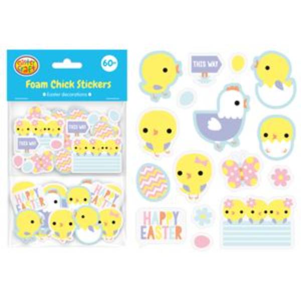 60 Pack Printed Chick Stickers