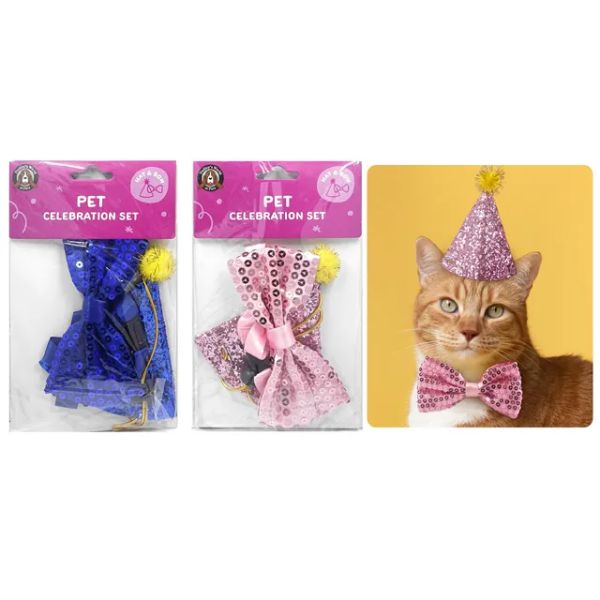 PET HAT & BOW TIE BIRTHDAY SET