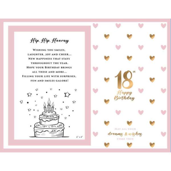 18th Sweet Hearts Glass Photo Frame - 18cm x 19cm