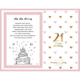 Load image into Gallery viewer, 21st Sweet Hearts Glass Photo Frame - 18cm x 19cm