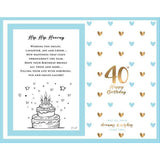 Load image into Gallery viewer, 40th Sweet Hearts Glass Photo Frame - 18cm x 19cm