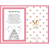Load image into Gallery viewer, 50th Sweet Hearts Glass Photo Frame - 18cm x 19cm