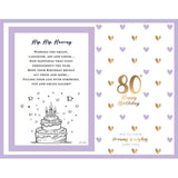 Load image into Gallery viewer, 80th Sweet Hearts Glass Photo Frame - 18cm x 19cm