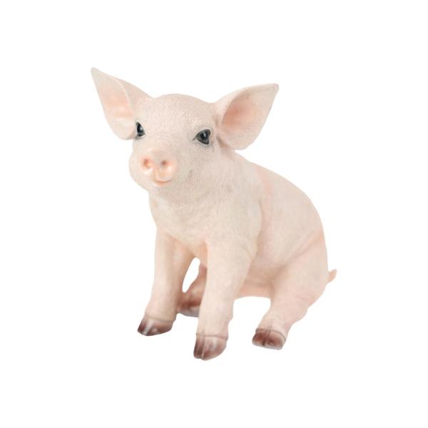 Pink Sitting Pig - 24cm