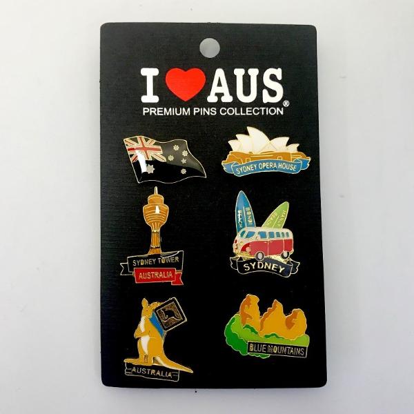 6 Pack Sydney Pins Set