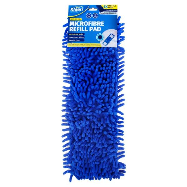 Blue Refill Pad Microfibre Mop - 40cm x 12.5cm