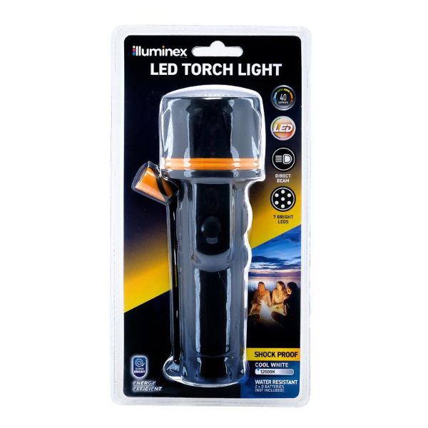 Illuminex Battery Operated LED Torch - 18.5cm x 6.5cm x 6.5cm
