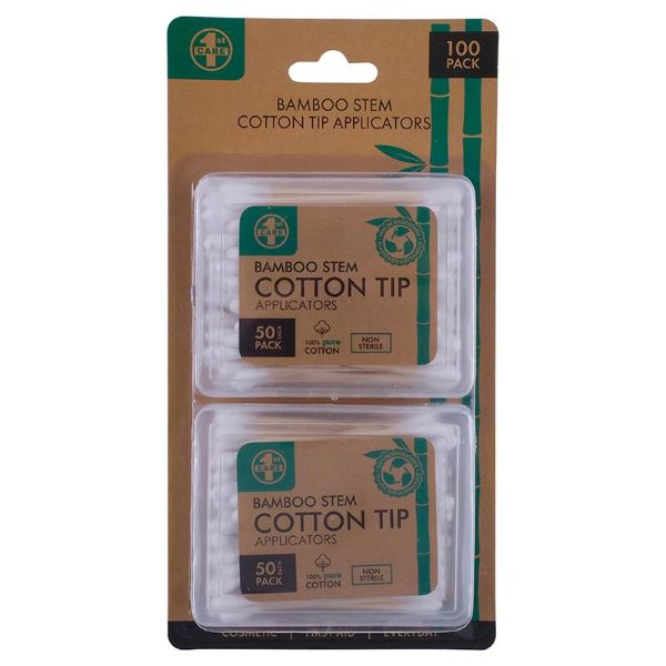 100 Pack Bamboo Stem Cotton Tip Applicators