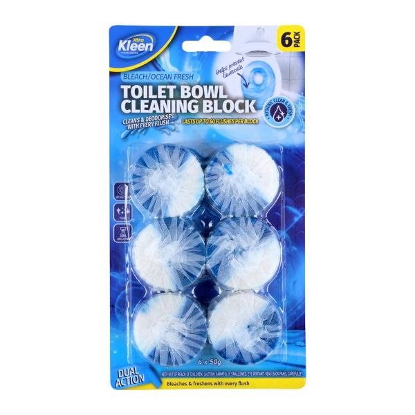 6 Pack Toilet Bowl Cleaning Block