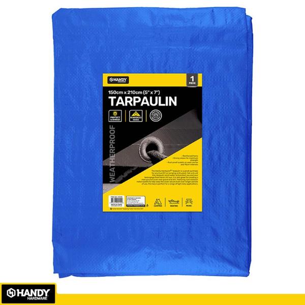 Blue 80gsm Tarpaulin - 150cm x 210cm