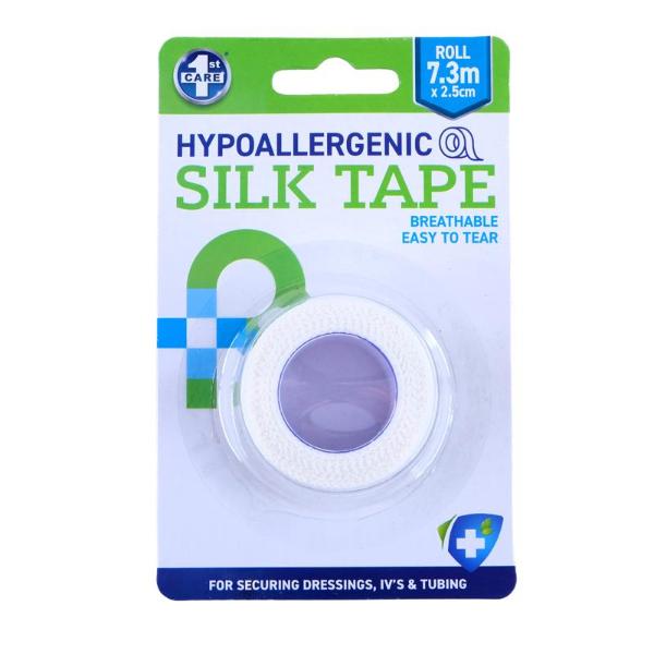 Hypo Allergenic Silk Tape - 2.5cm x 7.3cm