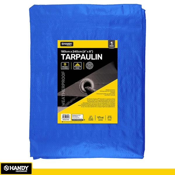 Blue 80gsm Tarpaulin - 180cm x 240cm