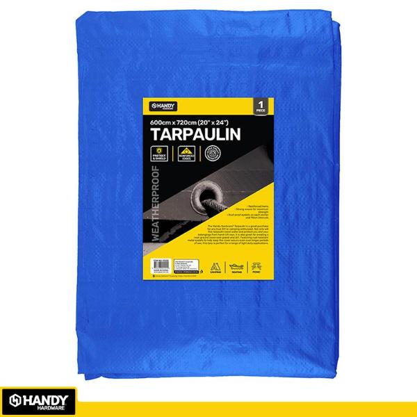 Blue 80gsm Tarpaulin - 600cm x 720cm