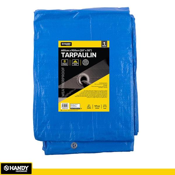 Blue 80gsm Tarpaulin - 600cm x 900cm