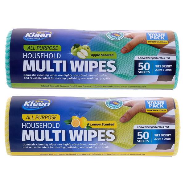 50 Pack All Purpose Wipes - 20cm x 20cm