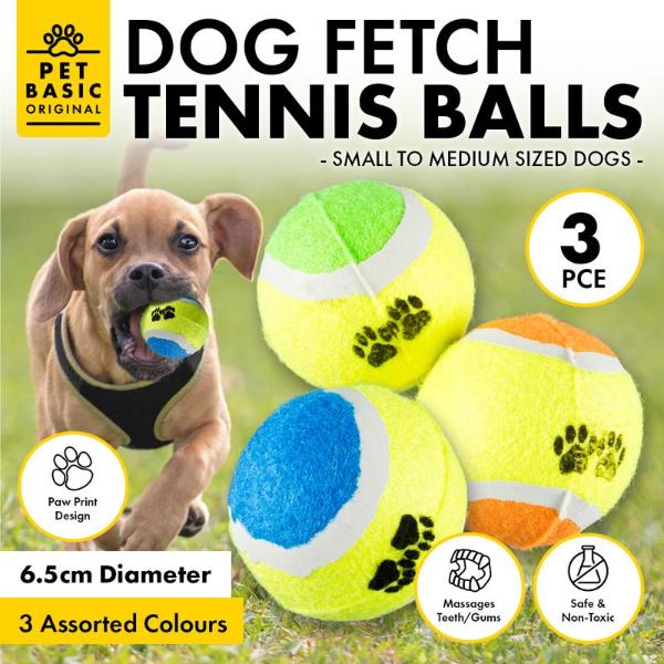 3 Pack Dog Fetch Tennis Balls
