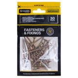 Load image into Gallery viewer, 30 Pack Yellow Zinc Plated Countersunk Chipboard MDF Screws - 0.5cm x 5cm

