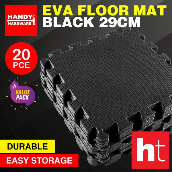 20 Pack Square Black Handy Hardware Floor Mats - 29cm