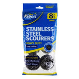 Load image into Gallery viewer, 8 Pack Small Kleen Stainless Steel Scourers