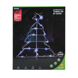 Load image into Gallery viewer, 16 Cool White Led Silhouette Stake Christmas Tree Solar Light With 1.9m Lead - 43cm x 51cm