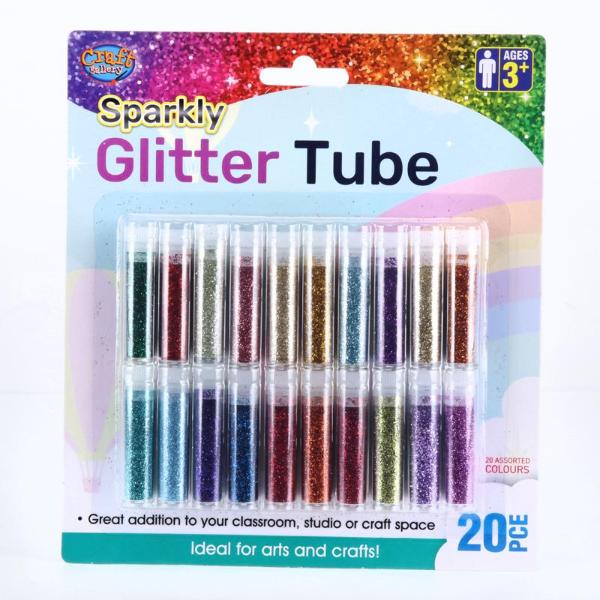 20 Pack Sparkly Glitter Tube