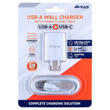 Load image into Gallery viewer, USB-A Wall Charger With Charge &amp; Sync Cable - 100cm
