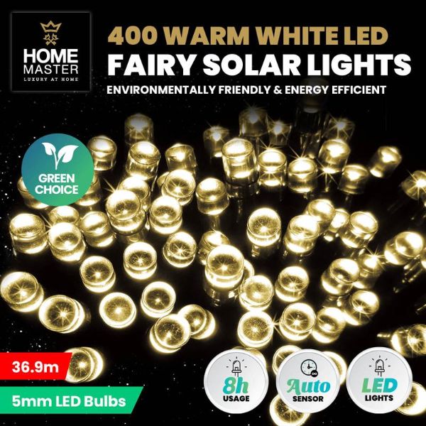 Warm White Led Solar Fairy Light - 38m