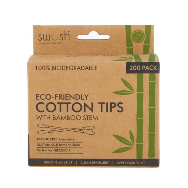 200 Pack Cotton Tips With Bamboo Stem