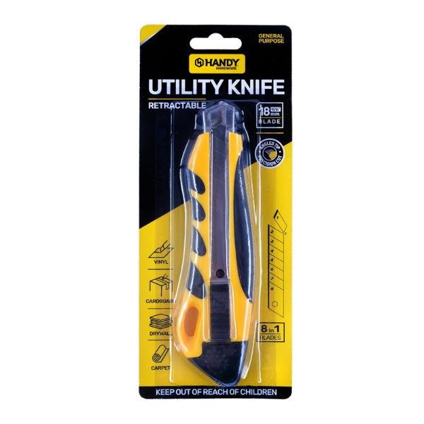 Black & Yellow 8 Blades In 1 Snap Off Utility Knife