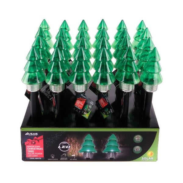 Christmas Tree Led Solar Light Stake - 8cm x 40cm