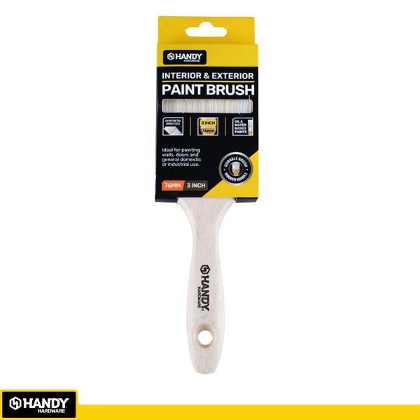 Paint Brush With Wooden Handle - 7.6cm