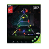 Load image into Gallery viewer, Multicolour Solar Light Led Silhouette Christmas Tree Stakes - 43cm x 51cm x 190cm