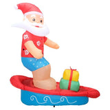 Load image into Gallery viewer, Low Voltage Inflatable Surfing Santa - 168cm x 63cm x 180cm

