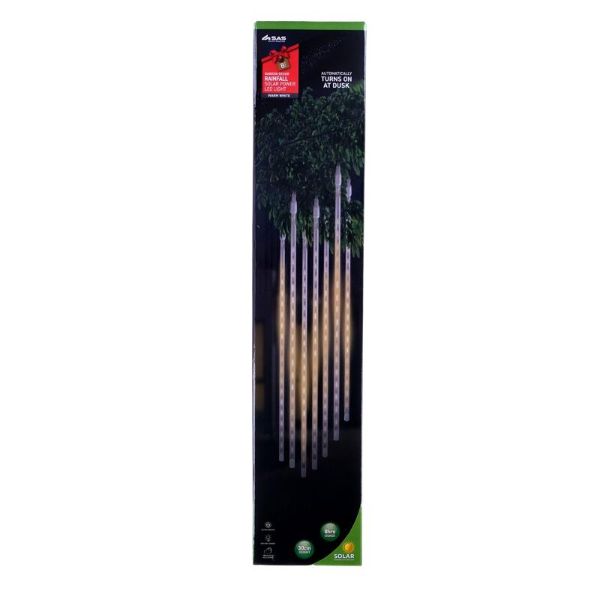 8 Pack Warm White Led Solar Light Shape Tubes - 240cm