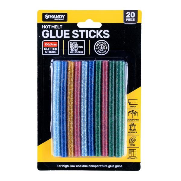 20 Pack Hot Melt Glitter Glue Gun Sticks - 10cm x 0.7cm