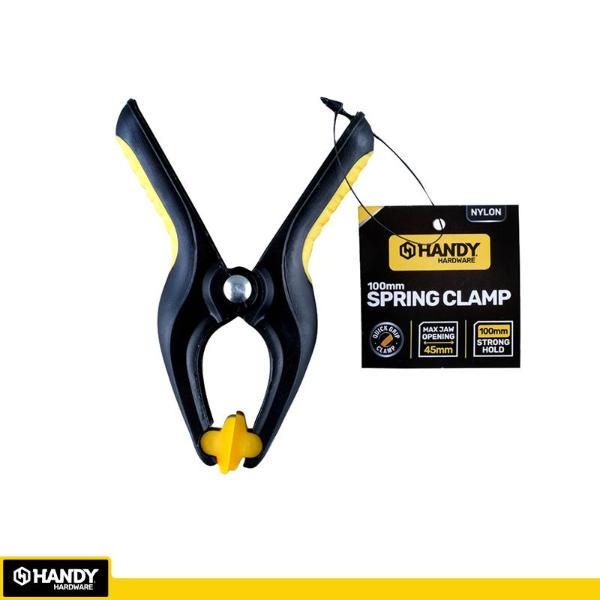 Black & Yellow Clamp Spring With Soft Grip Handle - 10cm