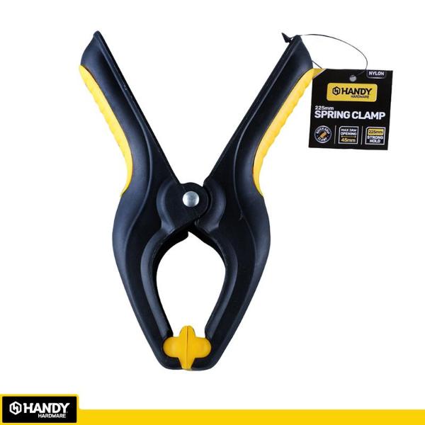 Black & Yellow Clamp Spring With Soft Grip Handle - 22.5cm