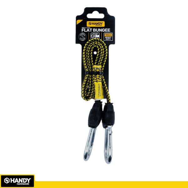 Yellow Heavy Duty Flat Burgee Cord With Carabiner - 100cm x 1.7cm