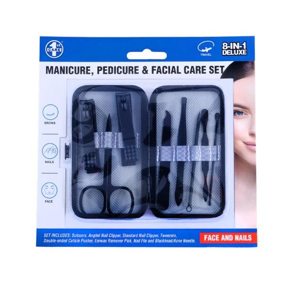 8 Pack Deluxe Grooming Manicure Set In Carry Case