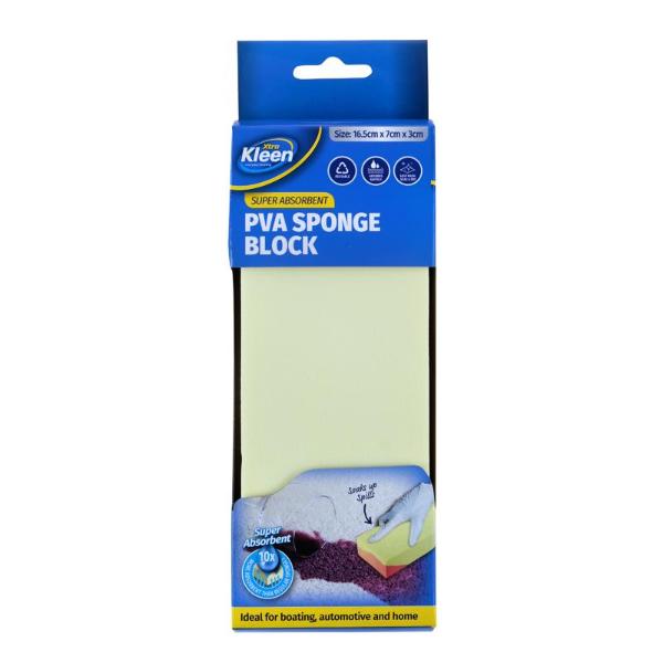 Yellow Chamois Sponge Super Absorbent Block - 16.5cm x 7cm x 3cm