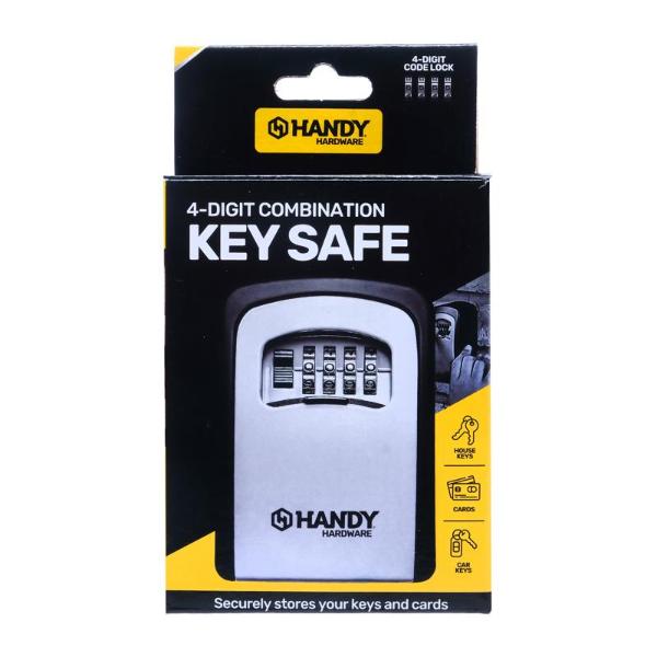 4 Digit Combination Mountable Key Safe - 11.5cm x 9.5cm x 0.4cm