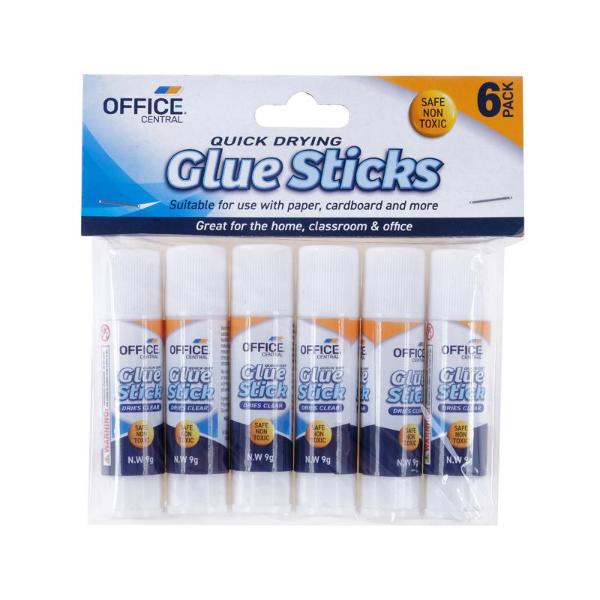 Glue Sticks 8.1cm x 1.95cm 6pk