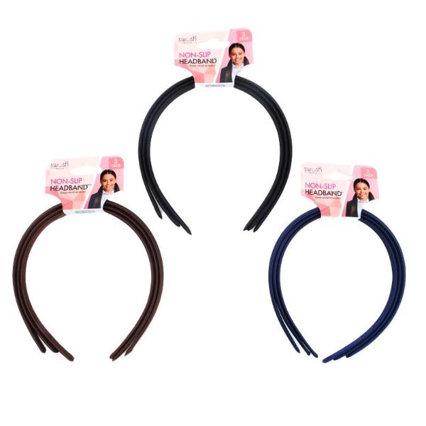 3 Pack Non Slip Headband - 16cm x 1cm