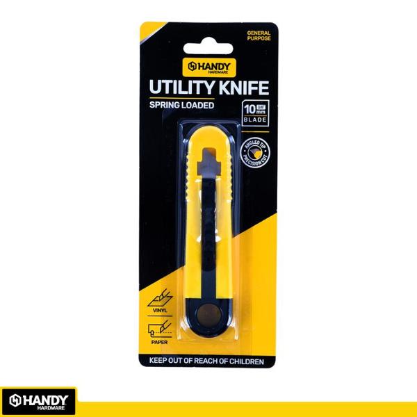 Retractable Knife Spring Loaded Box Cutter - 10cm x 2.5cm x 1cm
